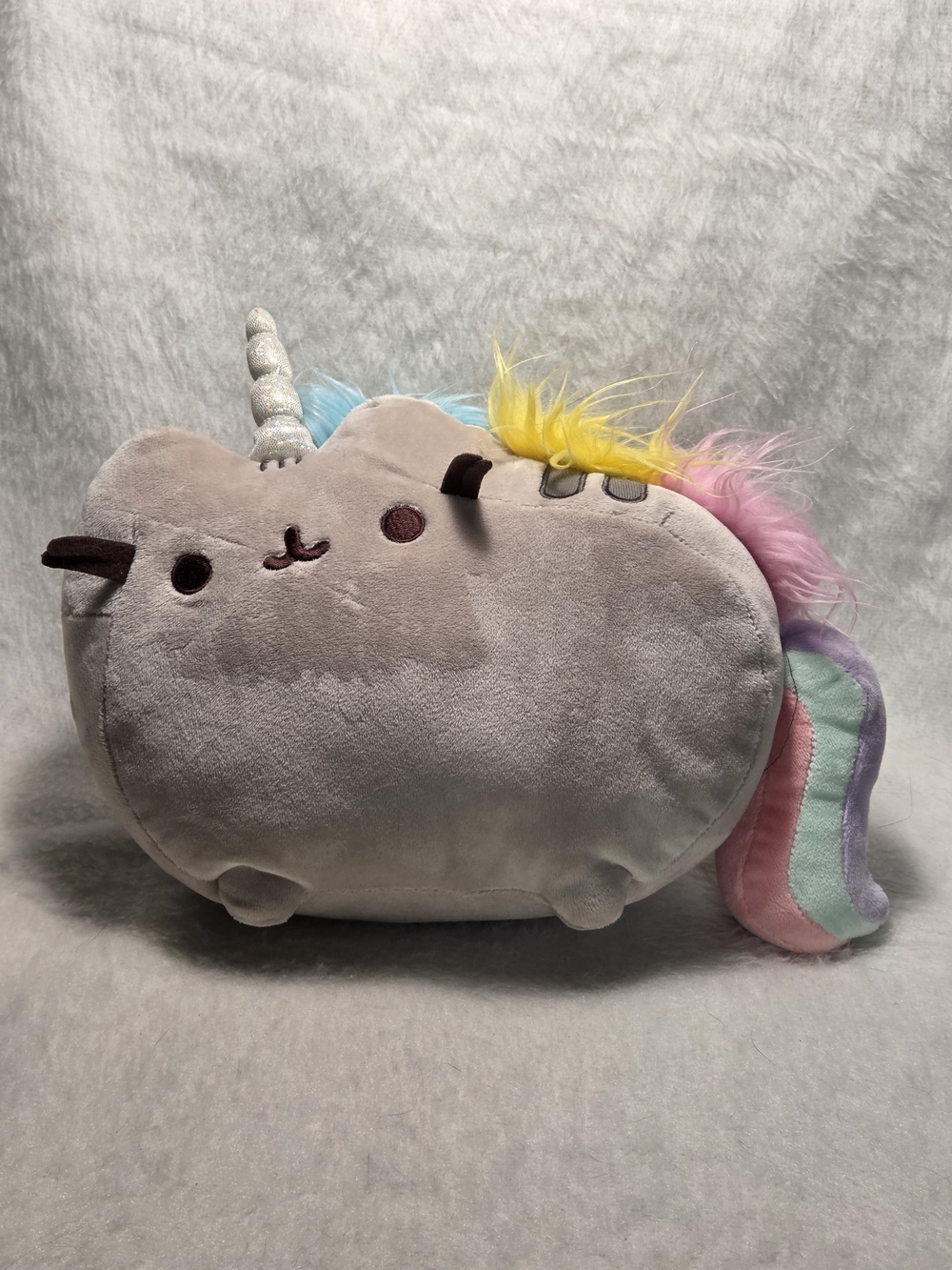 Pusheen the Cat Pusheenicorn Rainbow Mane and Tail with Glitter Horn Stuffed Toy